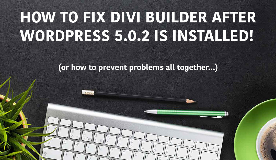 How to Fix Divi Builder After WordPress 5.0