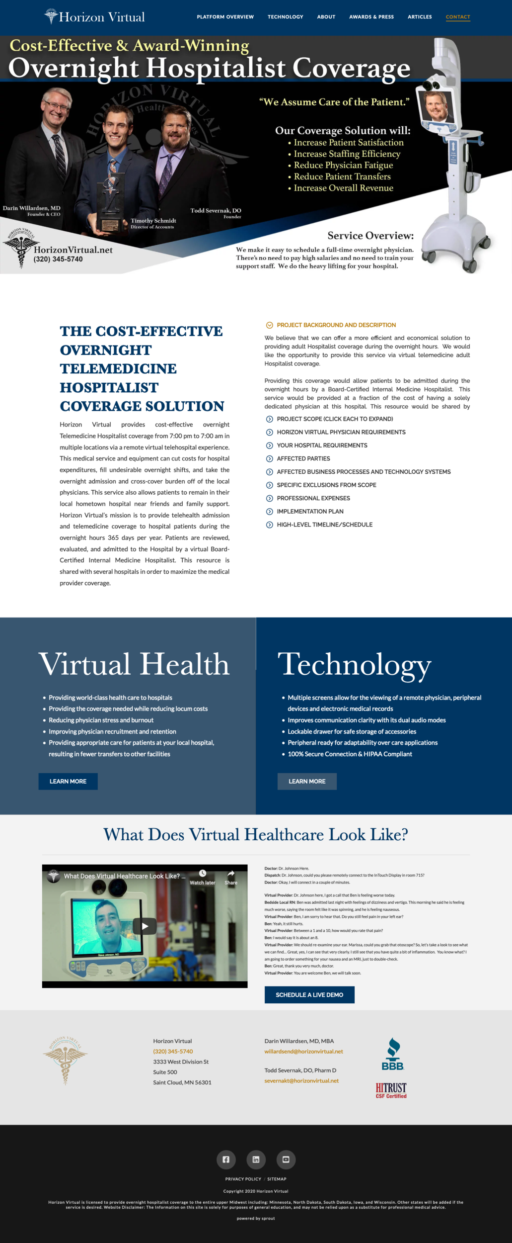 Horizon Virtual Website Example